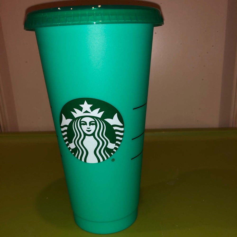 Starbucks color changing Coffee Cup Green NEW
